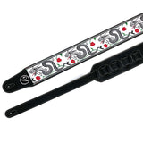 The Jimmy Page Dragon Suit Guitar Strap in White - Vtar Vegan Guitar Straps