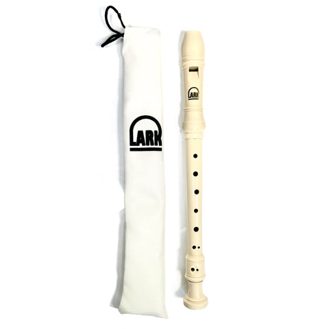 Lark Soprano School Recorder with Case - Cream Gloss with White Case