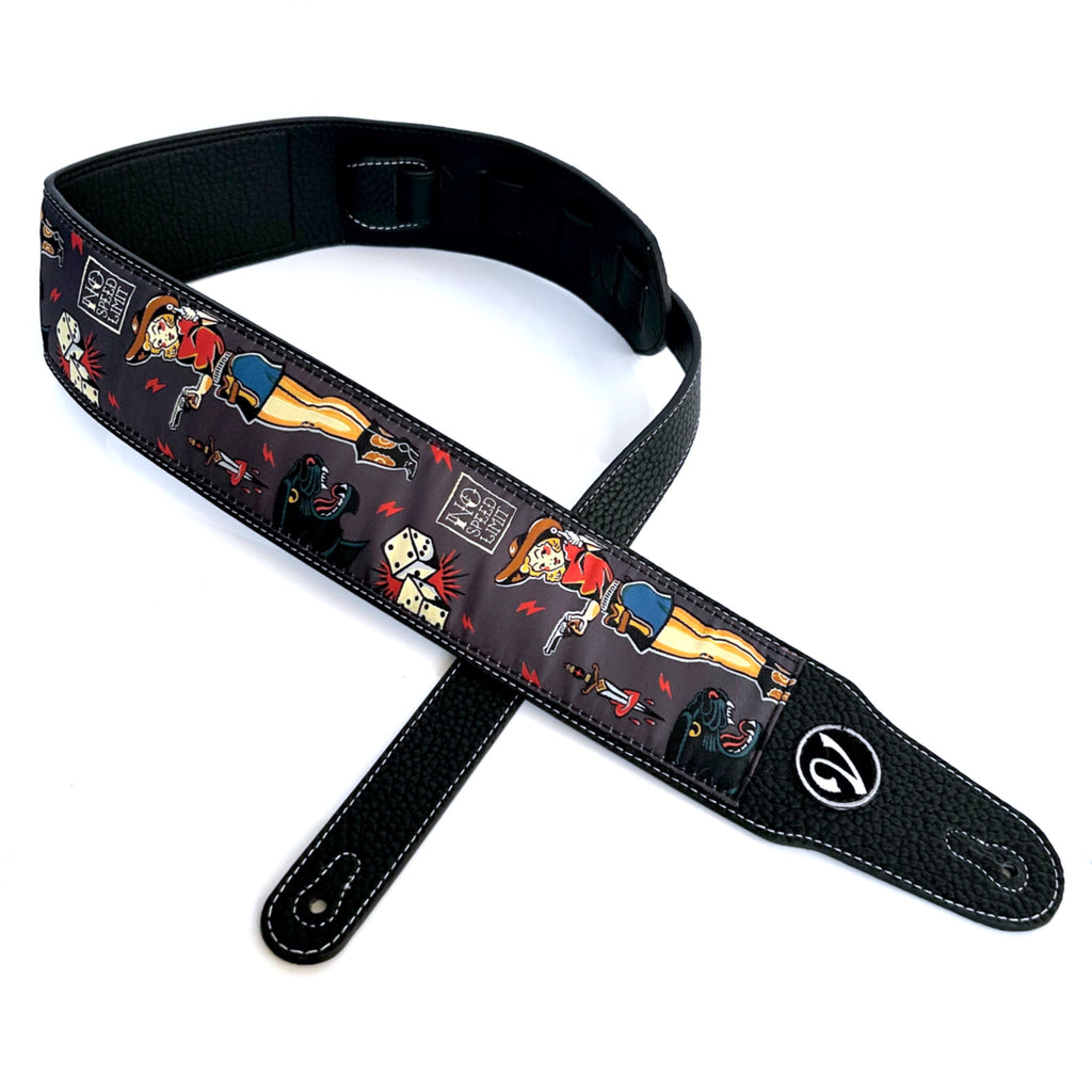 Guitar Strap Cute Keith Richards Inspired Vegan Guitar Strap