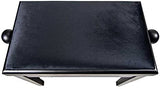 Adjustable Piano Stool, "LEGATO" Bench with Black Velvet Top, Satin Black