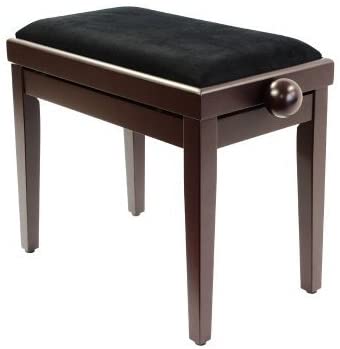 Legato Adjustable Height Cushioned Seat Piano Bench (Satin Rosewood)