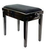 Legato Adjustable Height Cushioned Seat Piano Bench with Black Draylon Top - 1to1 Music