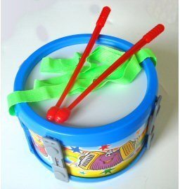 Toy Mini Marching Drum + Sticks and Strap Kids Percussion for children - 1to1 Music