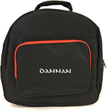Deluxe Dannan Padded Bodhran Case Bag with Shoulder Straps and Storage Pocket 16" (BLACK) - 1to1 Music