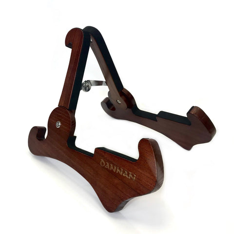 Foldable Wooden Guitar Stand by Dannan in Brown