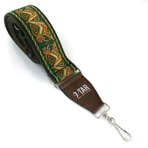 Banjo Strap - Vegan Green Celtic Beastie by Vtar