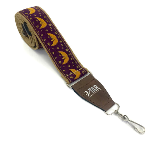 Banjo Strap - Vegan Purple Zodiac Moon by Vtar