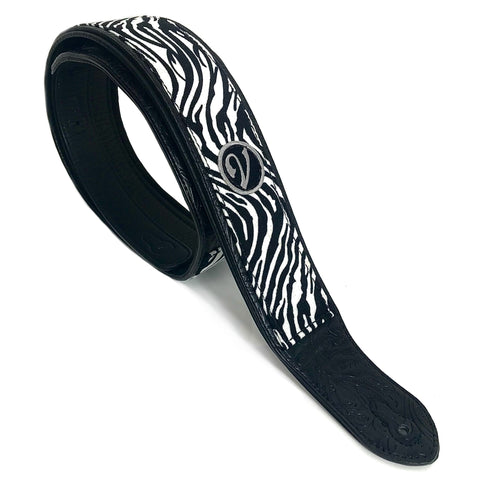 Guitar Strap - Vegan Padded Zebra Print by Vtar