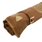 Dannan Brown Vegan Flute / Tin Whistle  / Recorder Roll Bag / Case Pouch for the 12 Whistles