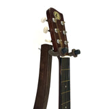 Dannan Wooden Upright Flower Base Guitar Stand - Dark Walnut