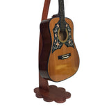Dannan Wooden Upright Flower Base Guitar Stand - Brown