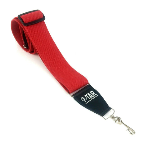 UK Made VTAR Vegan Cotton Hemp Clip-On Hook Banjo Strap (Red) - 1to1 Music