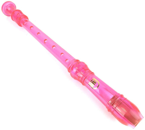 Lark Descant Soprano School Baroque Recorder - Various Colours (Transparent Pink)