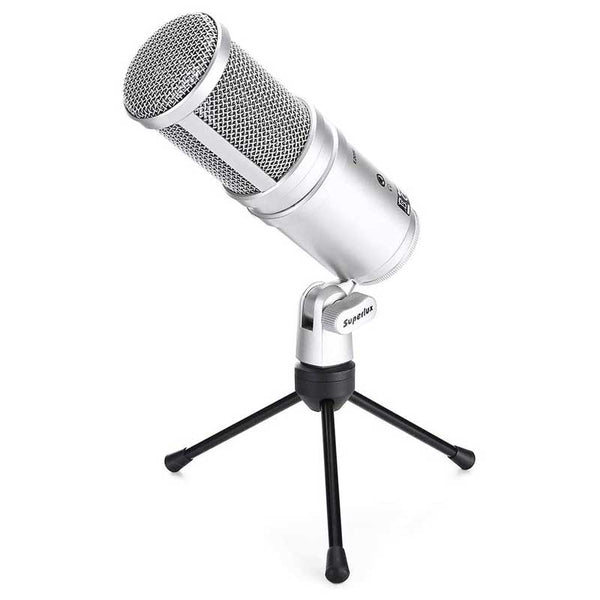 Superlux E205U USB Condenser Microphone, Champagne Silver – 1 to 1