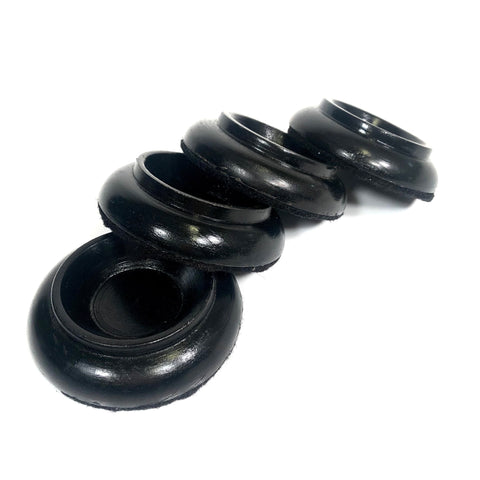 Wooden Grand Piano Black Castor / Caster Cups, Furniture Pads 3 1/2" (Set of 4)