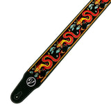 The Jimmy Page Dragon Suit Guitar Strap in Black - Vtar Vegan Guitar Straps