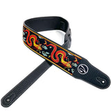 The Jimmy Page Dragon Suit Guitar Strap in Black - Vtar Vegan Guitar Straps