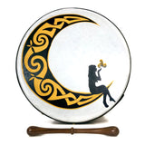 Handmade Dannan 16" Vegan Bodhran Hand Drum - Rhiannon Moon