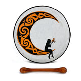 Handmade Dannan 10" Vegan Bodhran Hand Drum - Rhiannon Moon