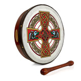 Handmade Dannan 10" Vegan Bodhran Hand Drum - The Red Brian Boru Bodhrán