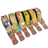 The Poison Ivy Green Paisley Guitar Strap - Vtar Vegan Guitar Straps