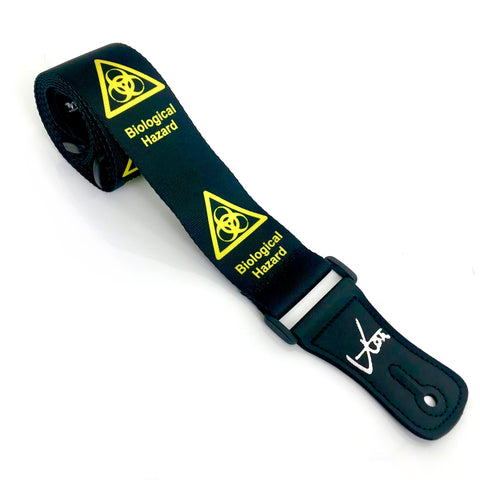 Vtar Vegan Danger Bio Hazard Acoustic Electric Guitar Strap(Black)