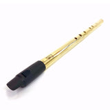 Brass Howard Low D Tunable Whistle with Handmade Dannan Vegan Whistle Case