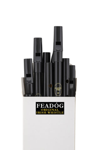 Feadóg Black Pro D Whistles (Box of 10)
