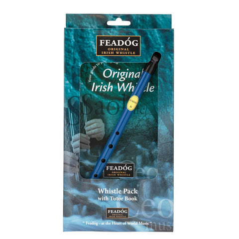 Feadóg Blue D Whistle with Tutor Book