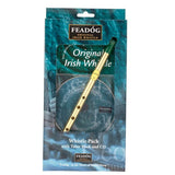 Tin Whistle Feadog Brass D Whistle with Book & CD