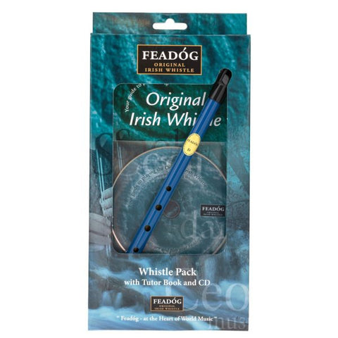 Feadóg Blue D Whistle with Book & CD