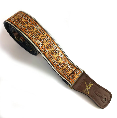 The Flower Chain Ramble On Guitar Strap - Vtar Vegan Guitar Straps