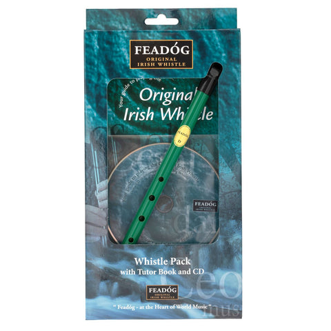 Feadóg Green D Whistle with Book & CD