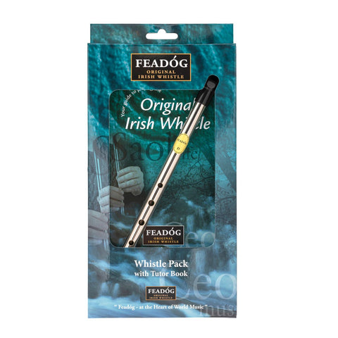Feadóg Nickel D Whistle with Tutor Book