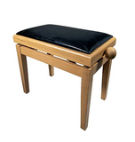 LEGATO Adjustable Piano Stool with Black Velvet Top,  White Ash