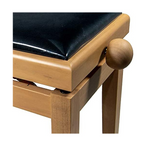LEGATO Adjustable Piano Stool with Black Velvet Top,  White Ash