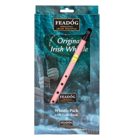 Feadóg Pink D Whistle with Tutor Book