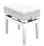 Symphony Adjustable Height Cushion Seat Piano Bench with Storage - 1to1 Music