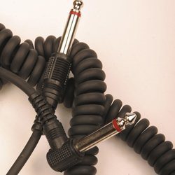 RotoSound Curly Guitar lead with Right angle Jack- 10ft - 1to1 Music