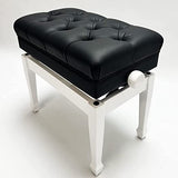 Symphony Adjustable Height Cushion Seat Piano Bench with Storage