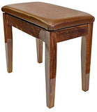 Dolce Piano Stool with Book Storage - Polished Mahogany - 1to1 Music