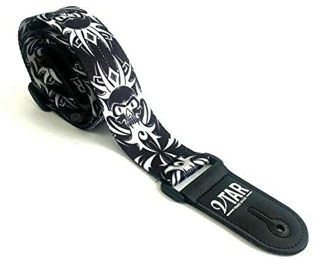 Vtar Vegan Skull Guitar Strap, Electric Acoustic Bass (Fang Skull)