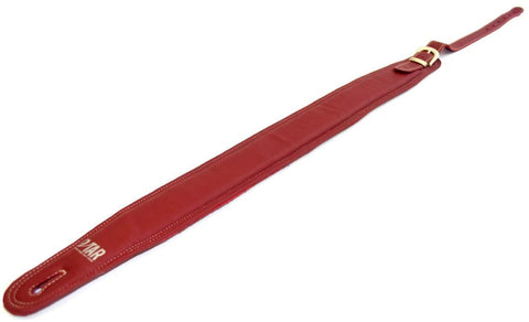 Vegan Vtar Luxury Faux Leather Guitar Strap Buckle Series (Crimson Red)