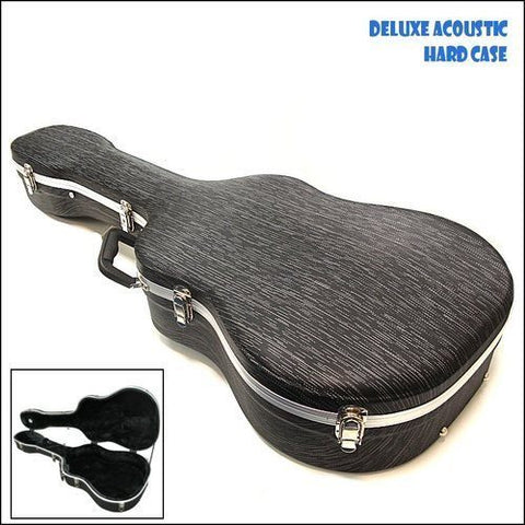Deluxe Acoustic Guitar Hardcase with Soft Interior - 1to1 Music
