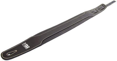 VTAR Vegan Luxury Hand-Crafted Faux Leather Guitar Straps Bass/Electric/Acoustic Racer Series (Charcoal Black)