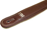 Vegan Vtar Luxury Faux Leather Guitar Strap Buckle Series (Aged Brown)