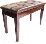 Dolce Piano Stool with Book Storage - Polished Walnut - 1to1 Music