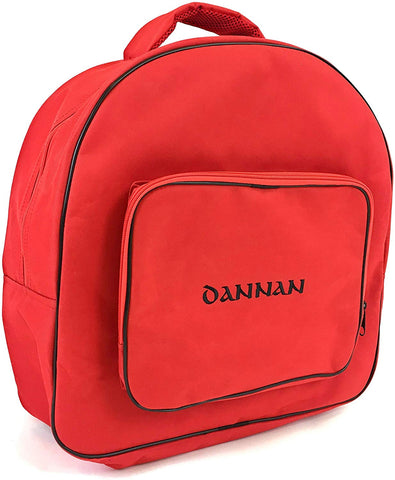 Deluxe Dannan Padded Bodhran Case Bag with Shoulder Straps and Storage Pocket 16" (RED)) - 1to1 Music