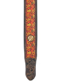 Handmade Padded Flower Power Vegan Vtar Psychedelic Guitar Strap - Autumn Floral