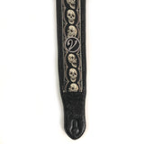 Guitar Strap - Vegan Padded Black Metal Skull by Vtar